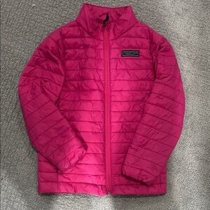 Vineyard Vines Pink Kids Puffer packable Jacket